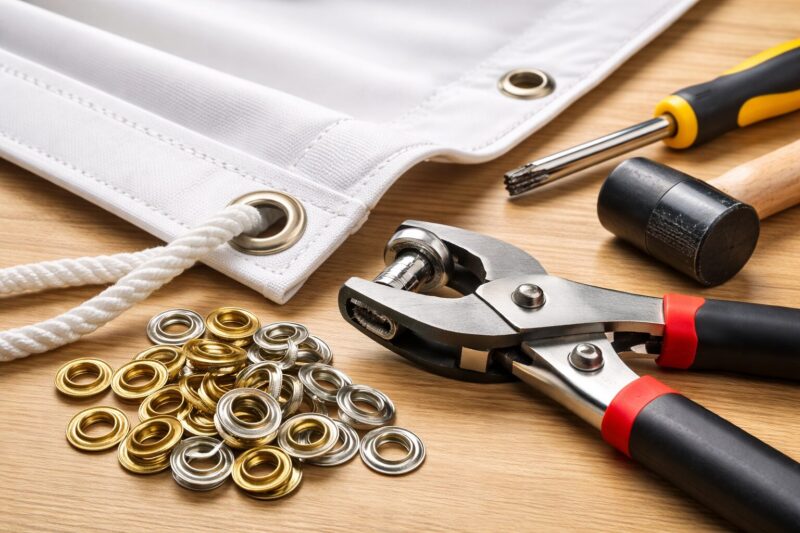 横断幕・懸垂幕印刷における「ハトメ加工」とは？